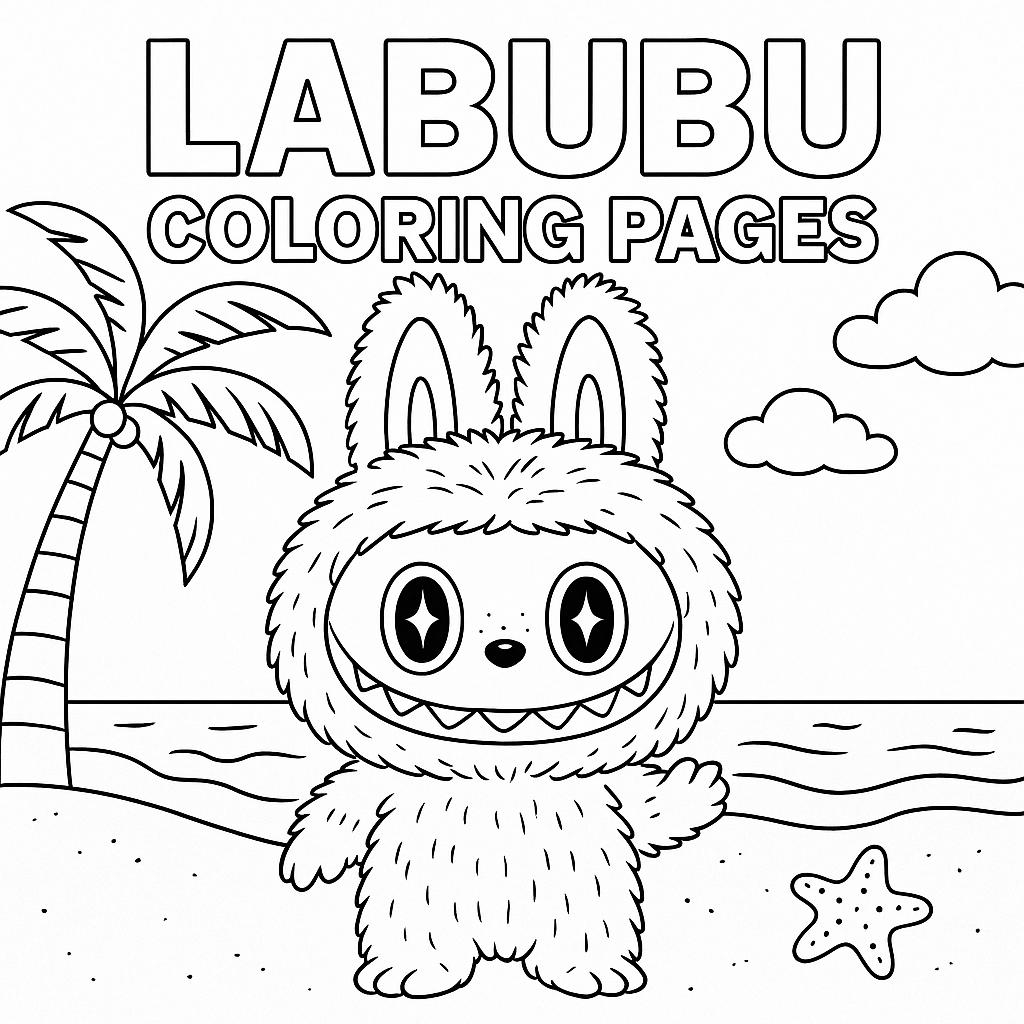 Labubu Lafufu Coloring Pages Bundle 54 Cute Pages For Kids PDF PNG Instant Digital Download KDP Printable Art Etsy Sweden