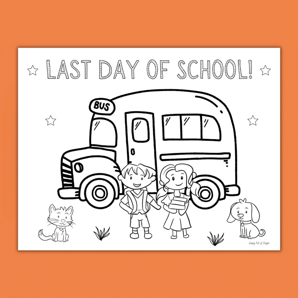 Last Day Of School Coloring Pages Free Printables 