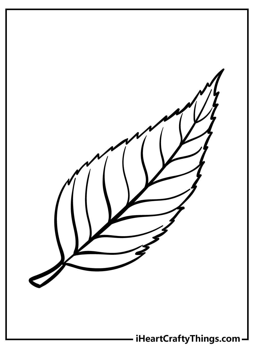 leaf coloring page