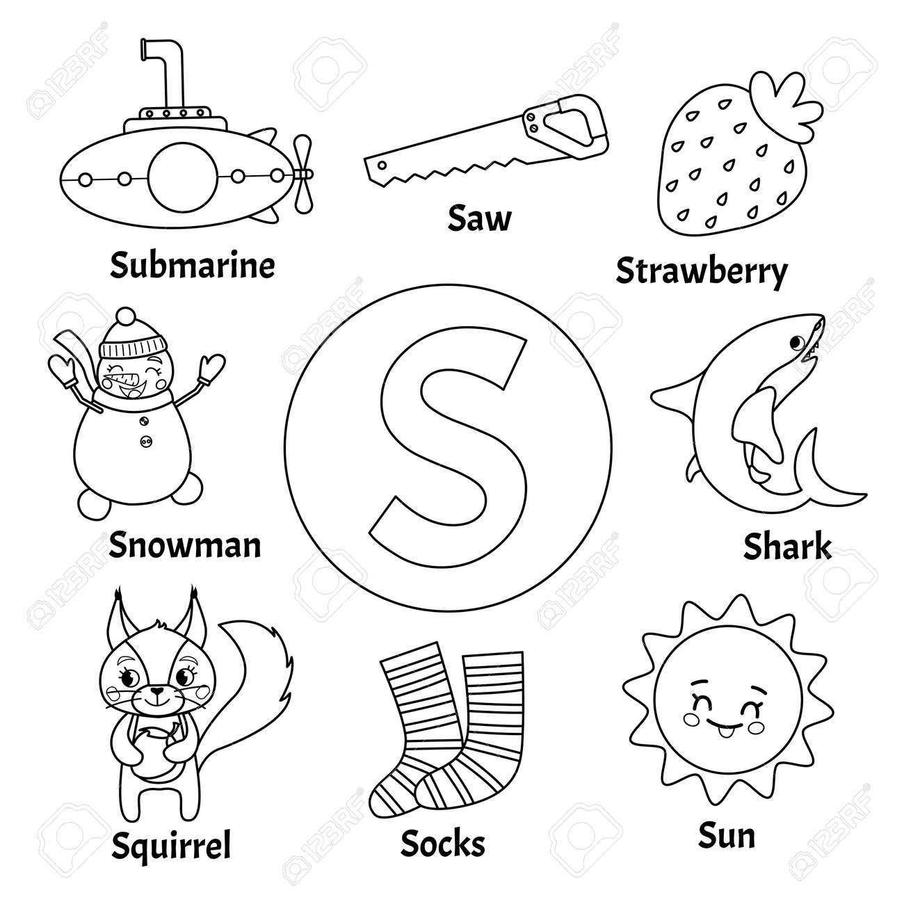 letter s coloring pages