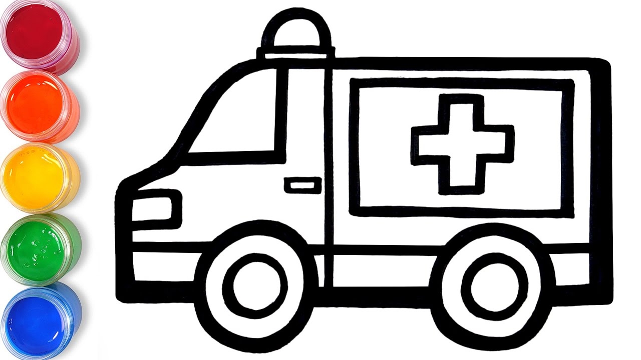 Let s Learn To Draw Ambulance And Coloring For Kids TOBiART YouTube