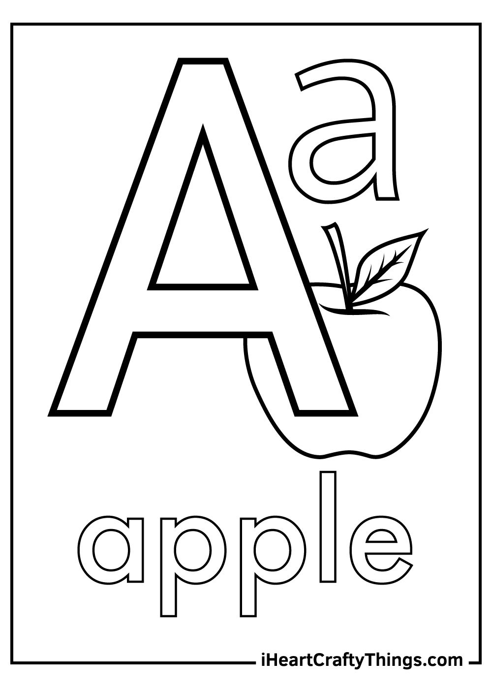 Letter A Coloring Pages