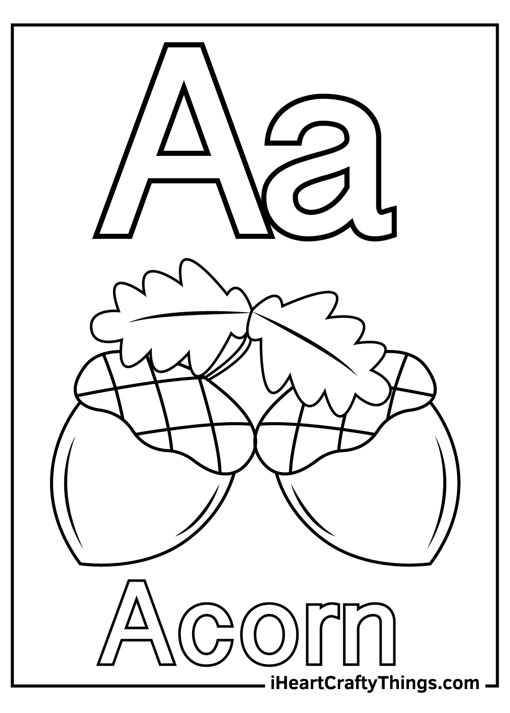 preschool letter a coloring pages