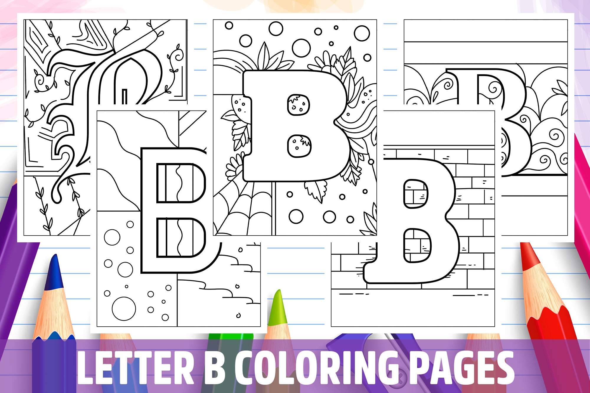 preschool letter b coloring pages