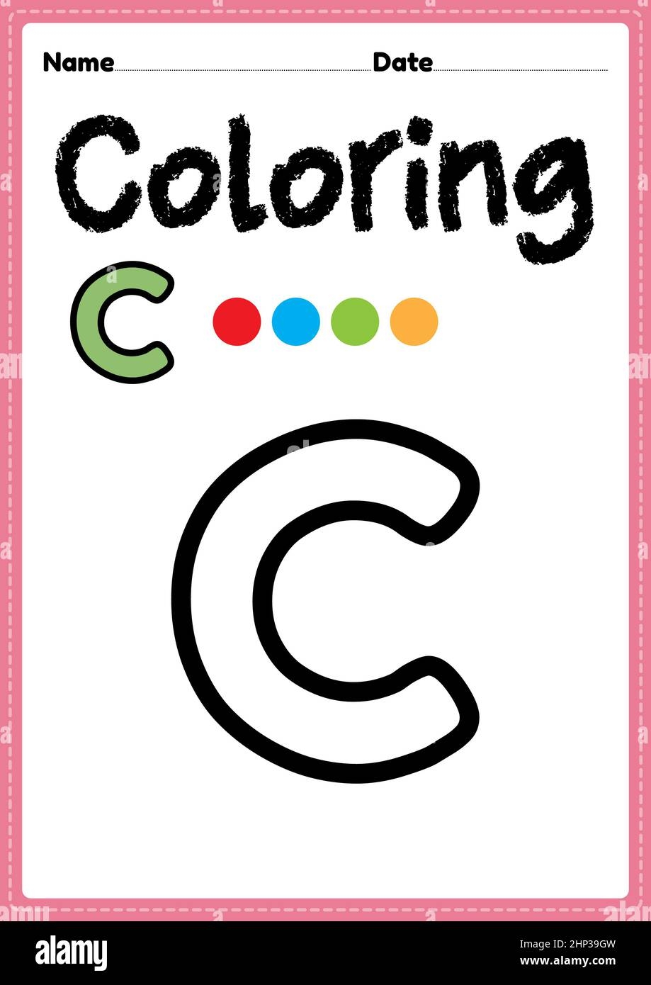 c coloring pages preschool