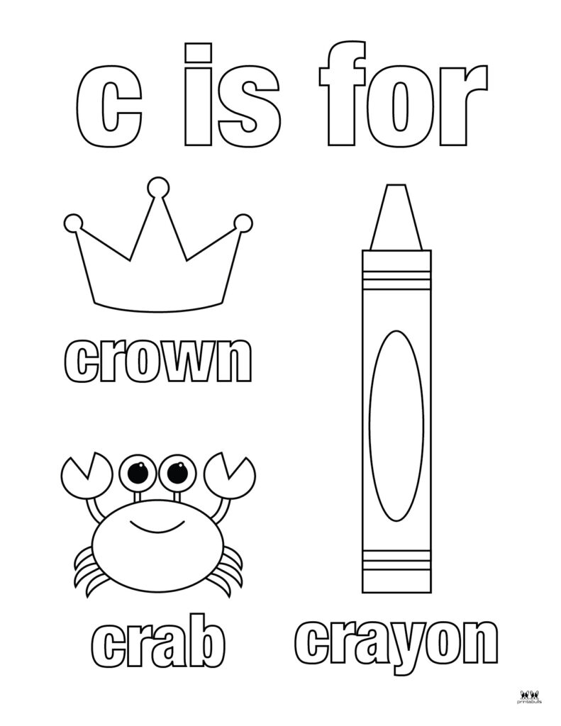 Letter C Coloring Pages 15 FREE Pages Printabulls