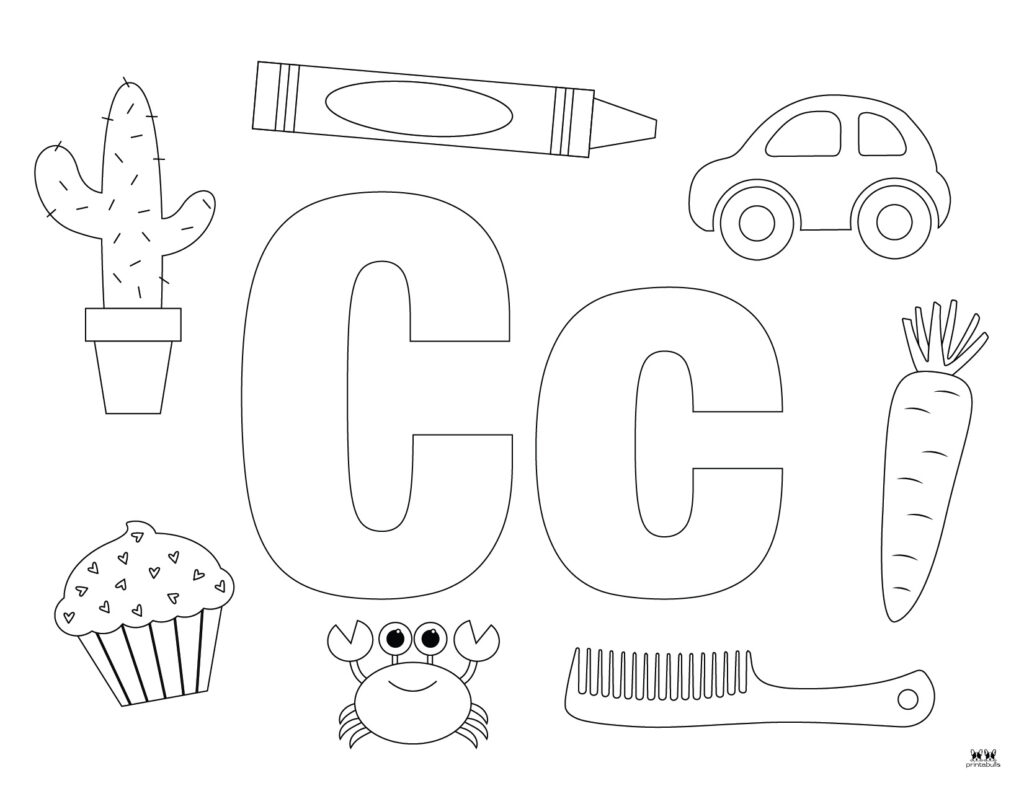 Letter C Coloring Pages 15 FREE Pages Printabulls