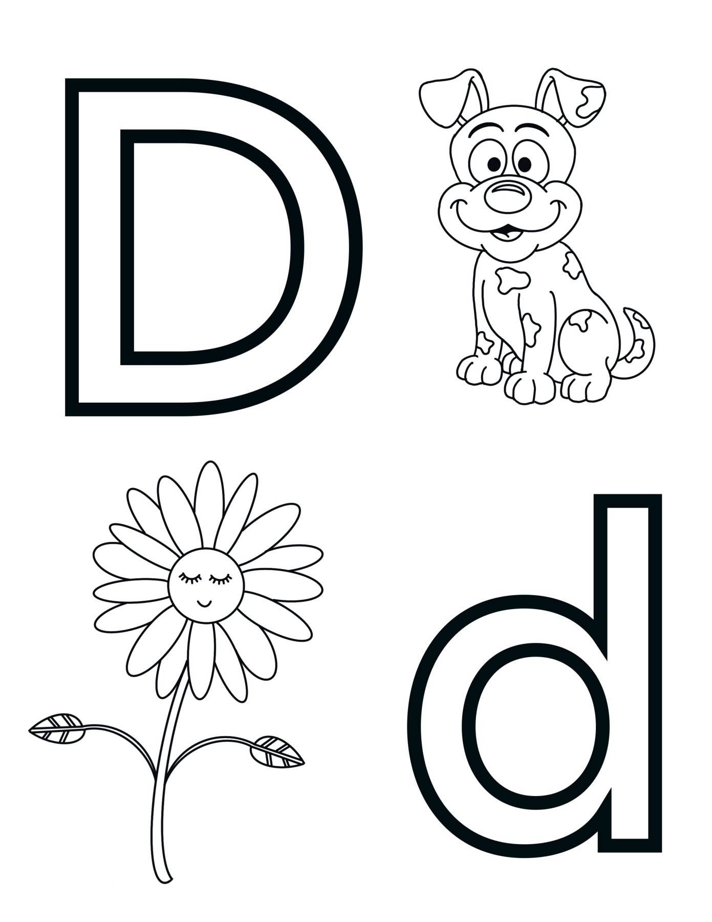 Letter D Alphabet Coloring Page Sheet By Knox Worksheets TPT