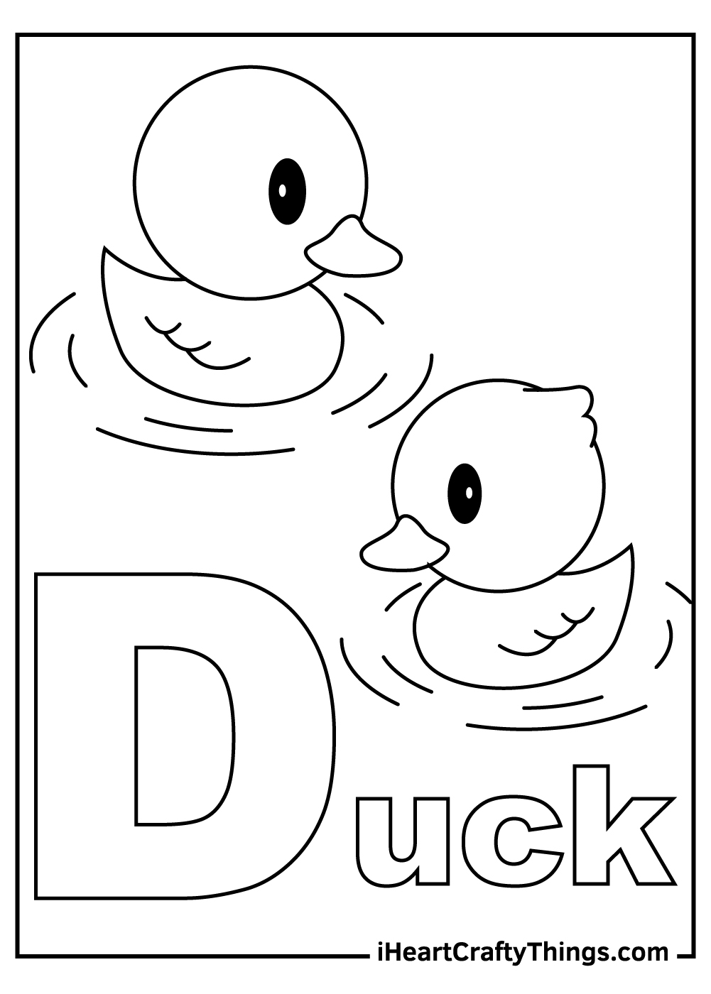 d coloring pages preschool