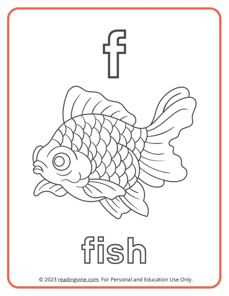 Letter F Coloring Pages