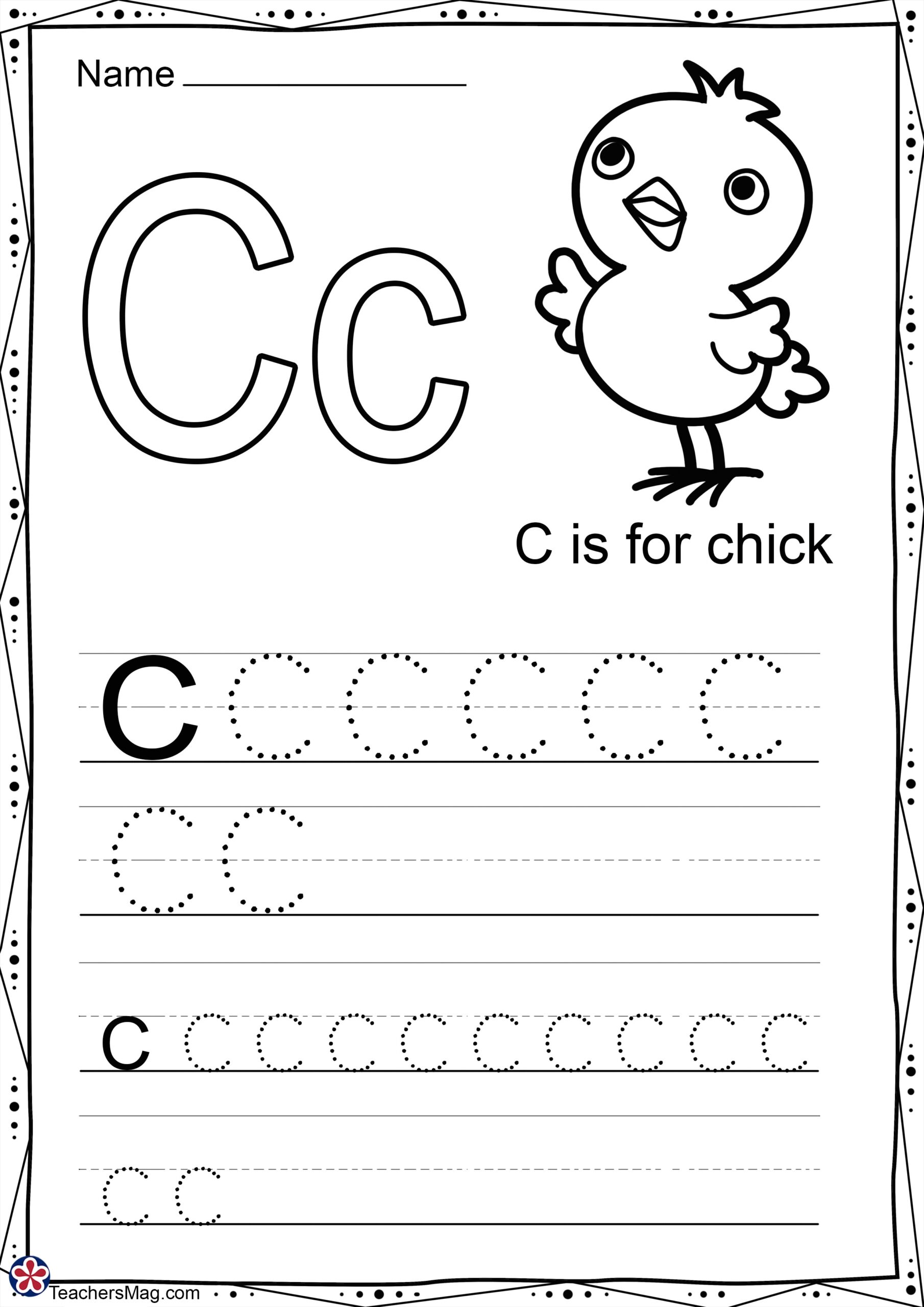 letter c coloring pages for preschoolers