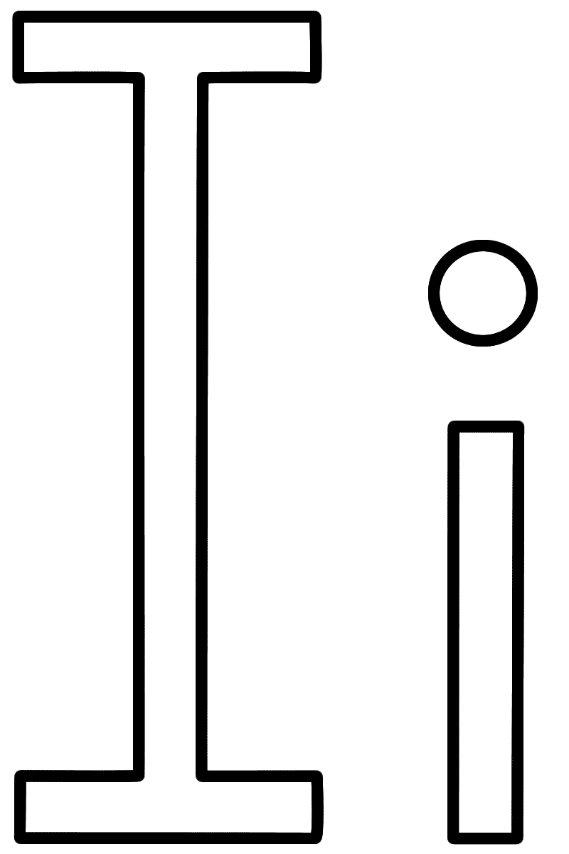 letter i coloring pages
