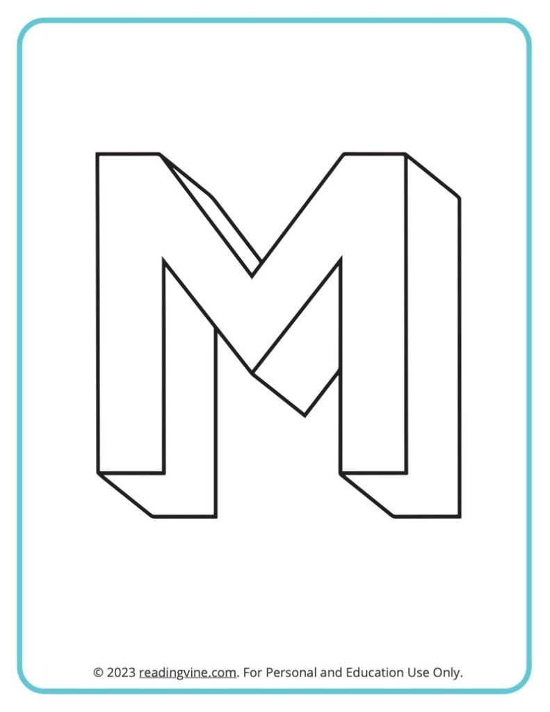 Letter M Coloring Pages