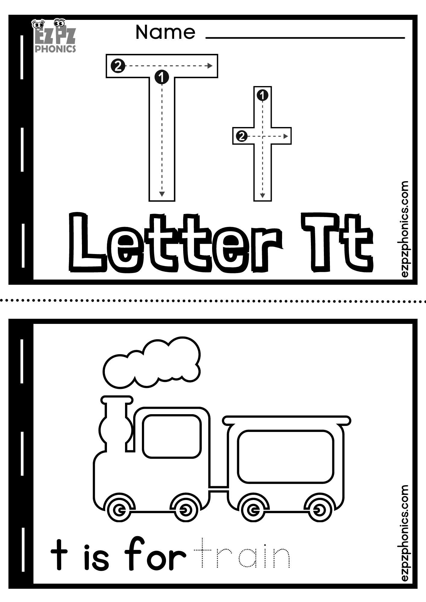 letter t coloring pages for preschoolers