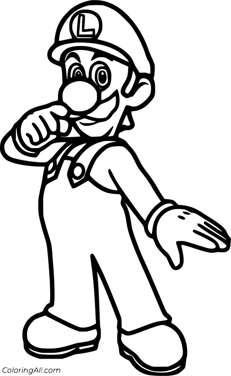 Luigi Coloring Pages