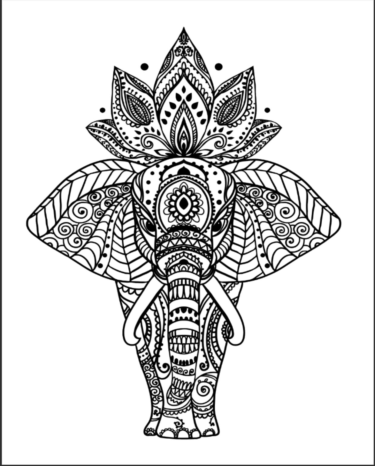Mandala Animal Coloring Pages Etsy