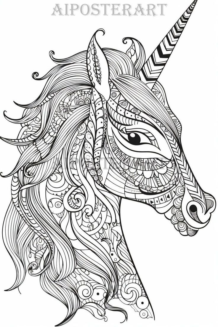 Mandala Of A Mythical Creature Printable Coloring Page For Adults