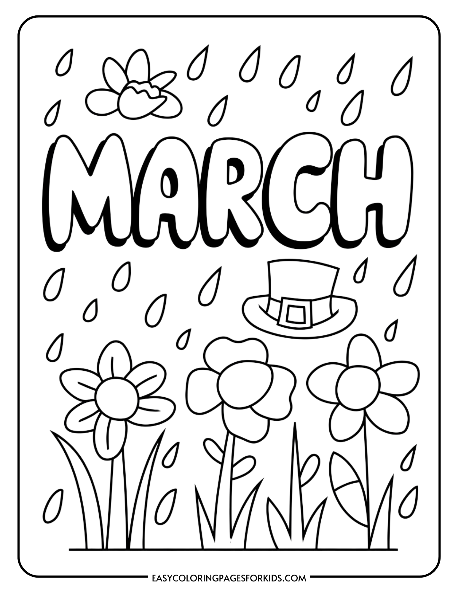March Coloring Pages For Kids 6 Free PDF Printables Easy Coloring Pages For Kids