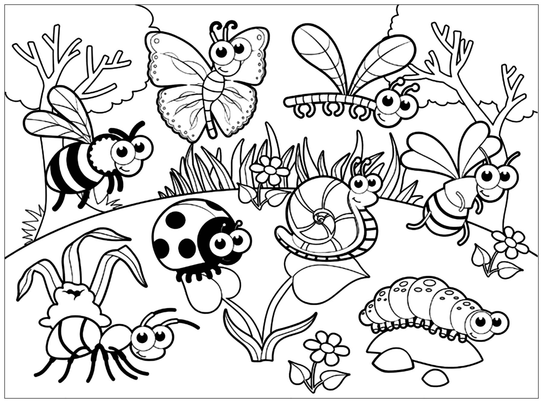 Meeting Insects Coloring Pages