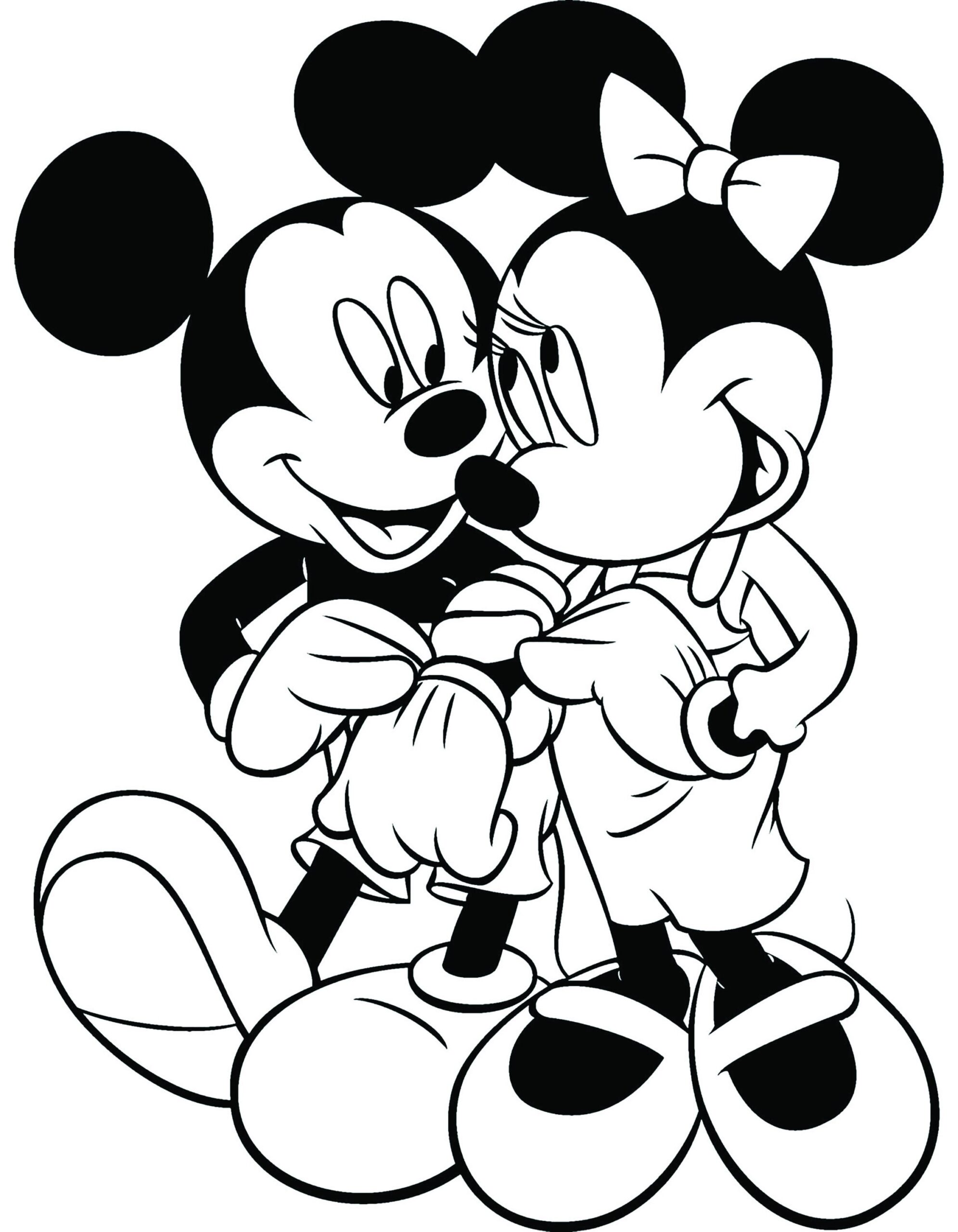 Mickey And Minnie Coloring Pages For Kids PDF Etsy