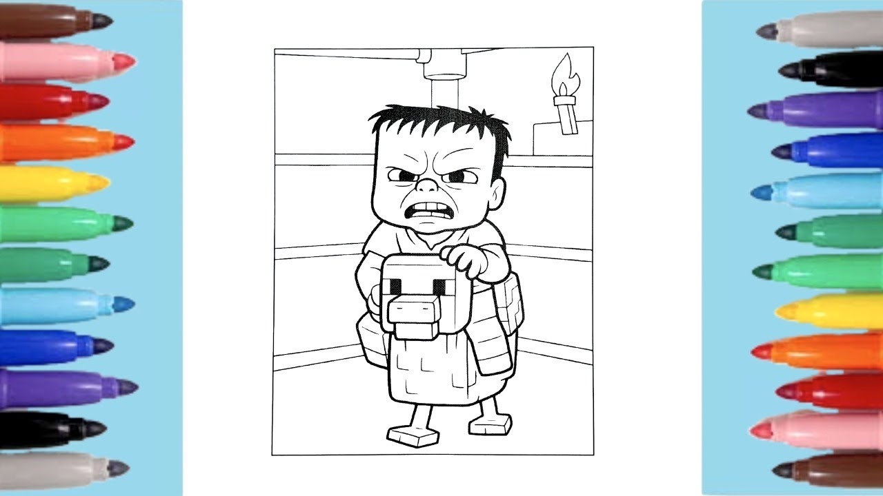 Minecraft Chicken Jockey Coloring Page Minecraft Chicken Jockey YouTube