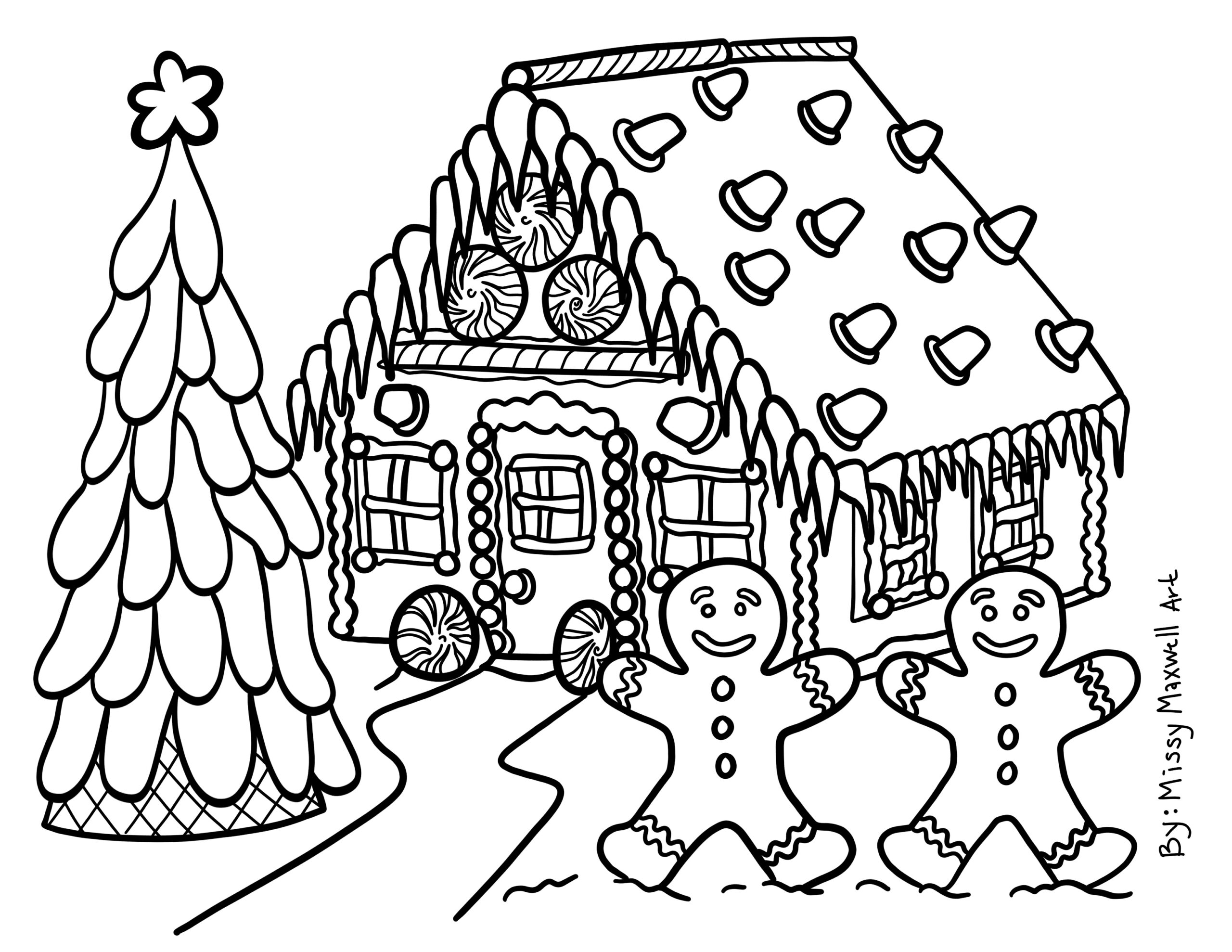 Missy s Gingerbread Coloring Page