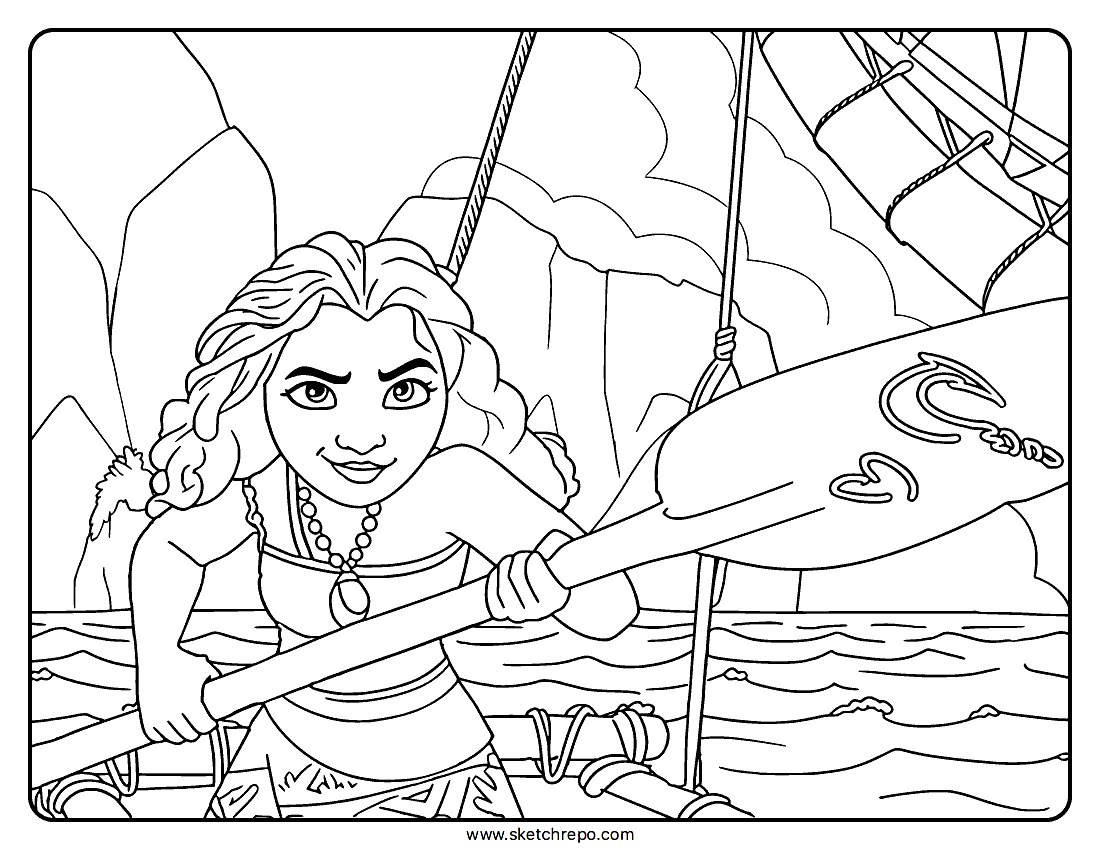 moana coloring page
