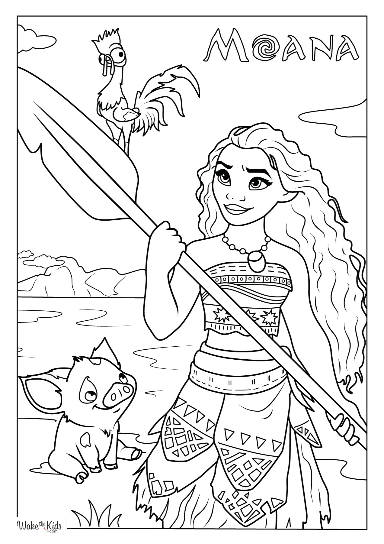 Moana Coloring Pages Free Printable PDFs WakeTheKids