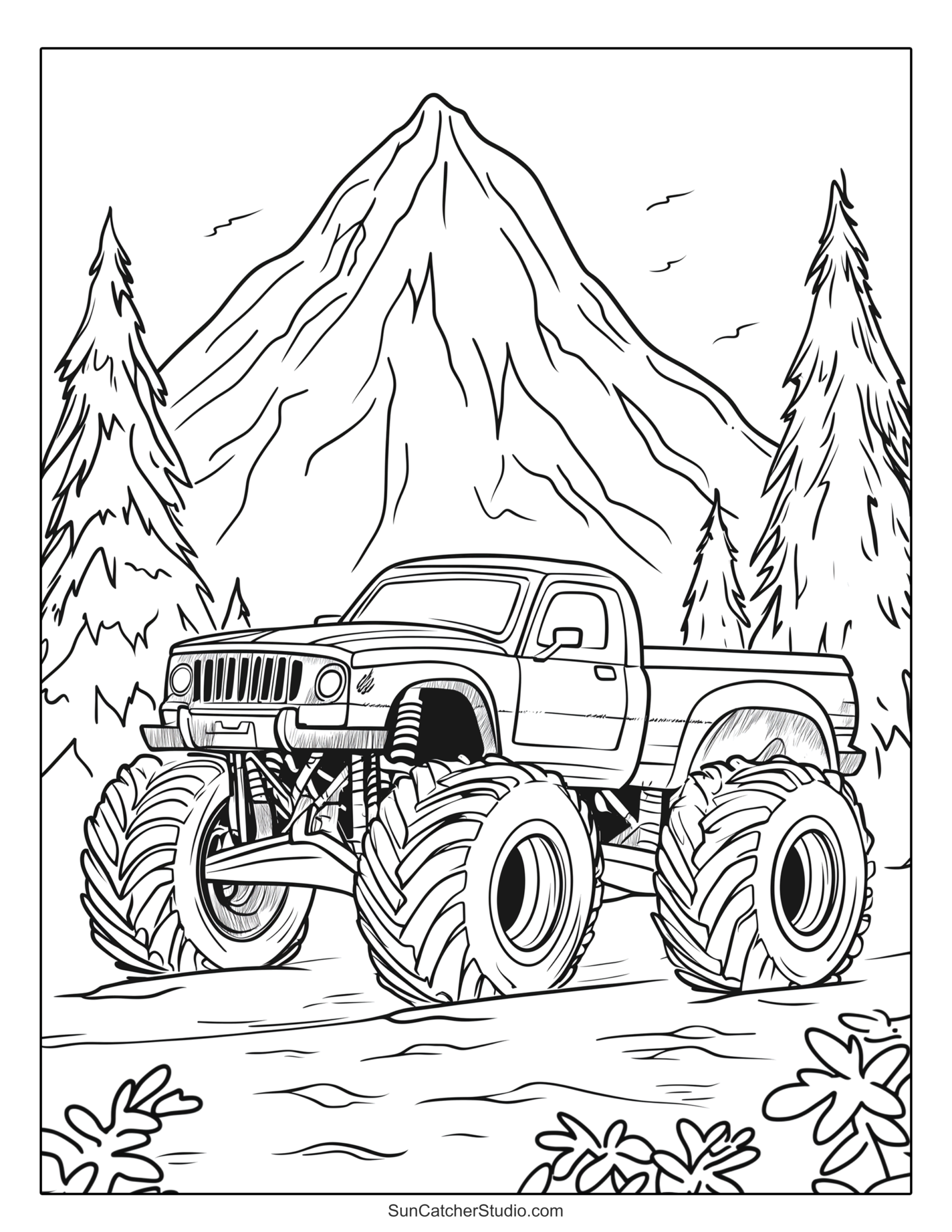 monster trucks coloring pages monster trucks coloring pages