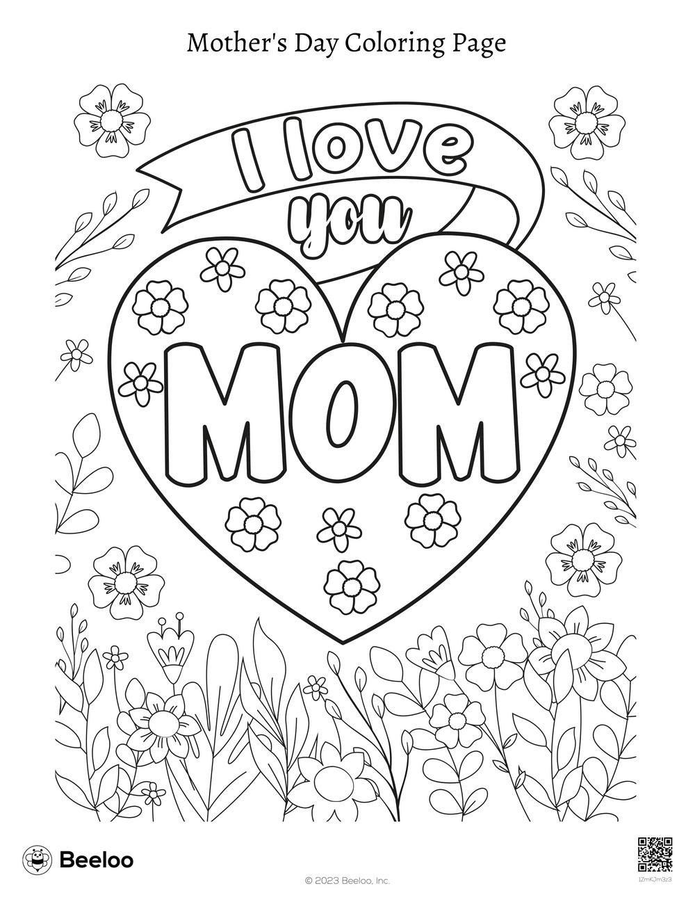 mothers day coloring pages for preschool