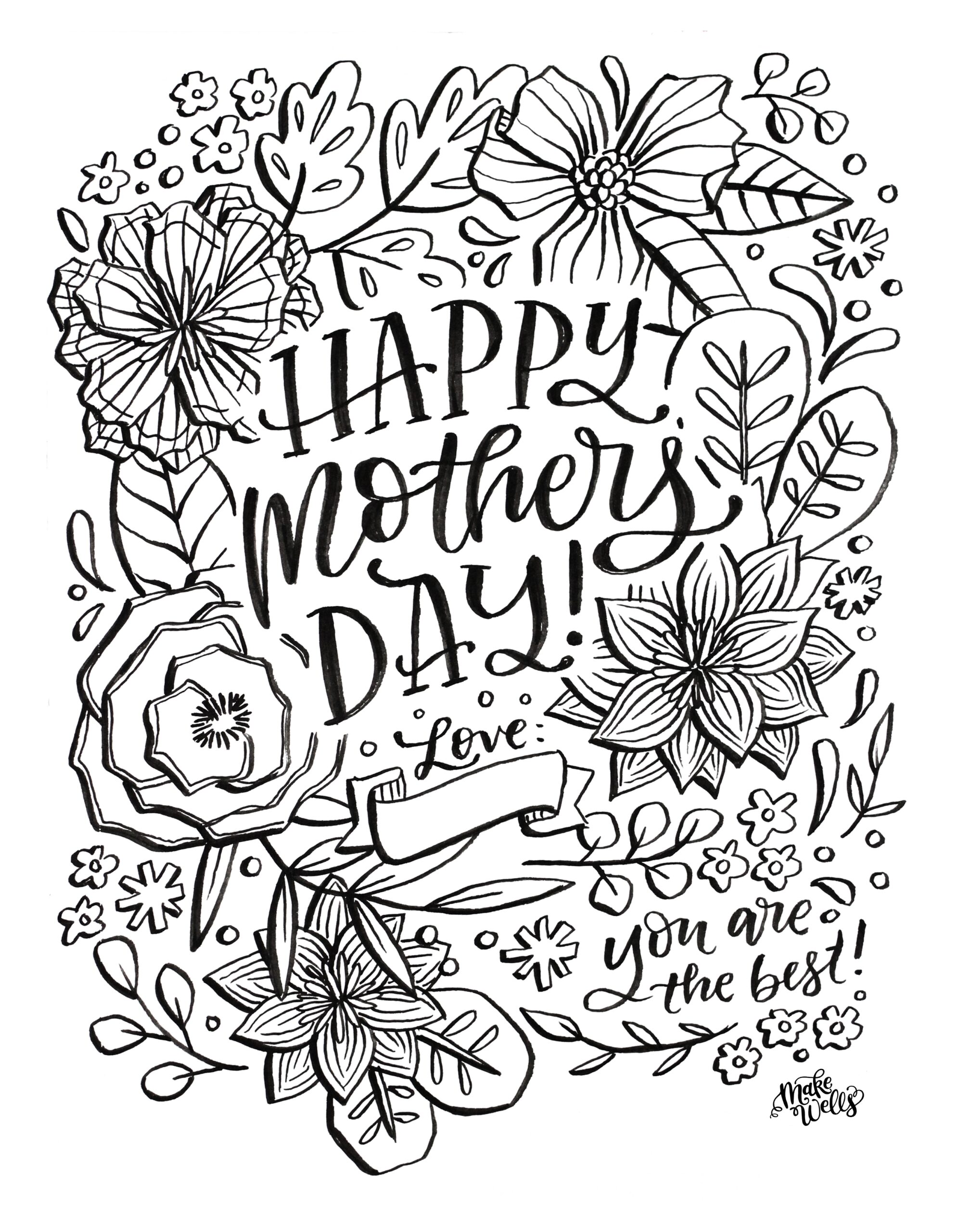 mothers day coloring pages