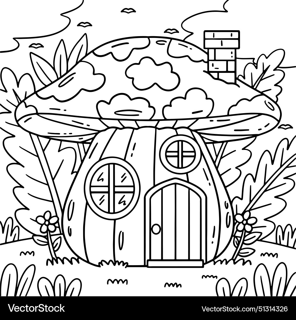 house coloring page
