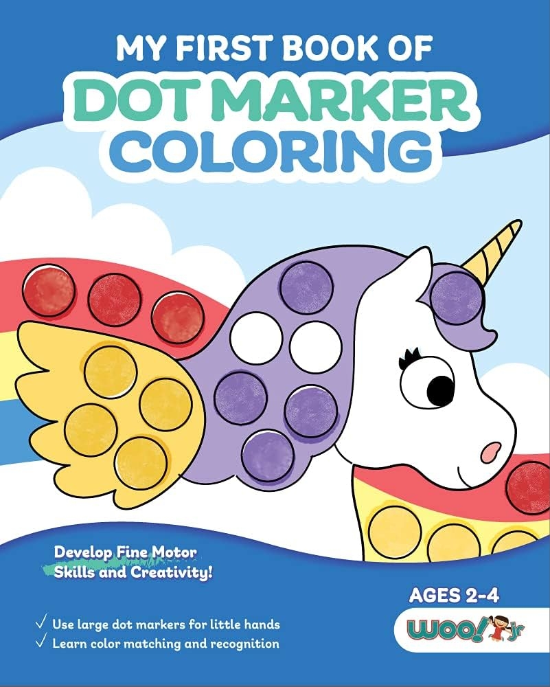 My First Book Of Dot Marker Coloring Preschool Prep Dot Marker Coloring Sheets With Turtles Planets And More Ages 2 4 Woo Jr Kids Activities Books Woo Jr Kids Activities 9781642507133 Amazon Books