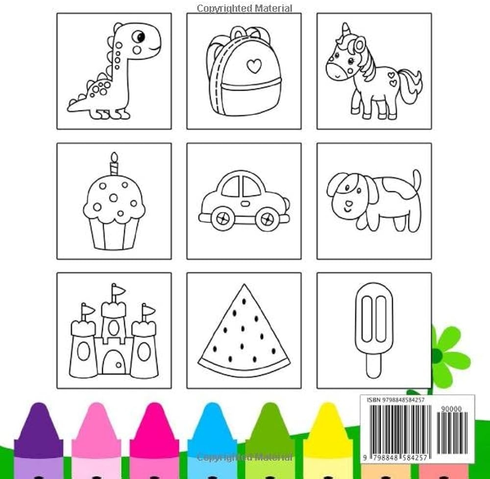 My First Coloring Book For Toddlers 1 2 Years Old Fun Children s Coloring Book With 50 Easy And Fun Coloring Pages For Toddlers And Preschool Kids My First Coloring Book For Toddlers