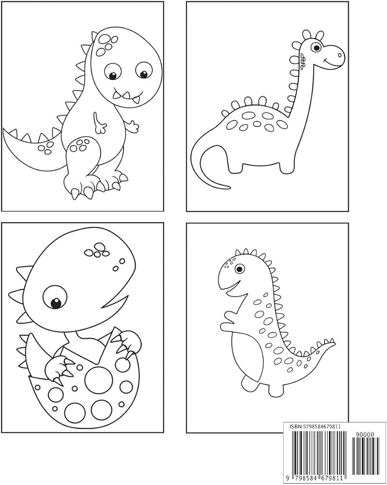My First Dinosaur Coloring Book Easy Cute And Fun Coloring Pages Of Dinosaurs For Little Kids Age 1 4 Preschool And Kindergarten Kid Press Jane 9798584679811 Amazon Books