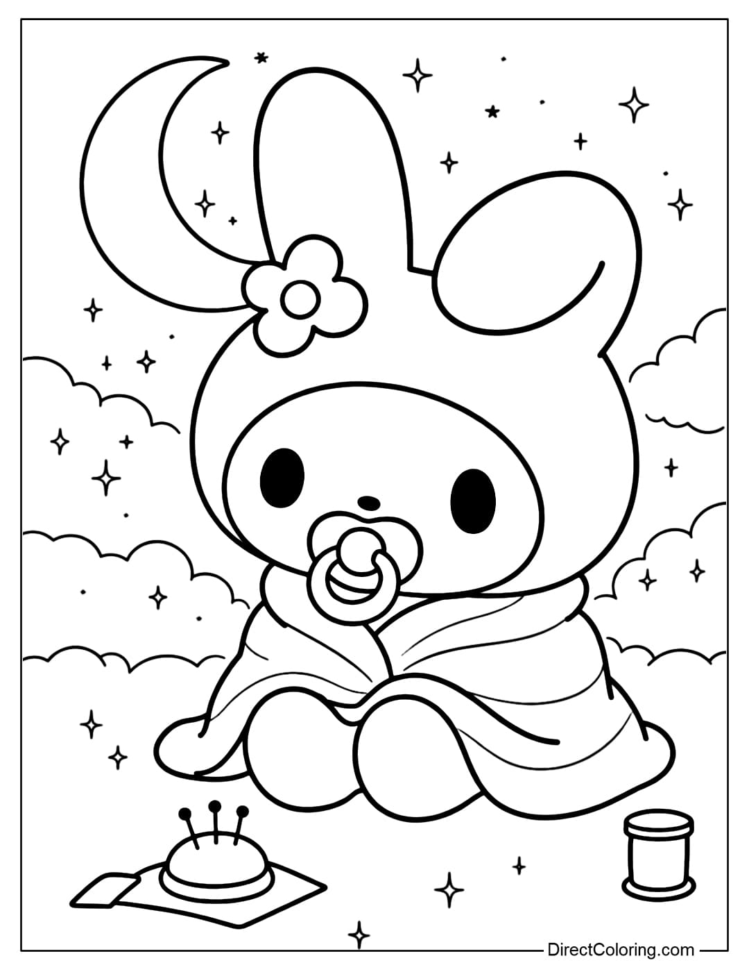 my melody coloring page