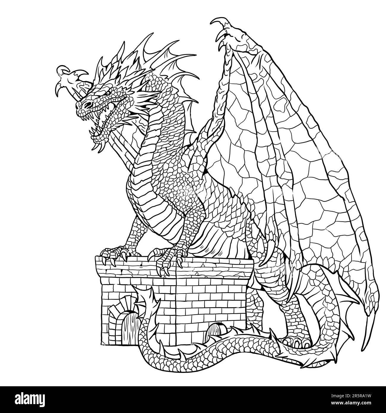 Mythical Creatures Coloring Pages Cut Out Stock Images Pictures Alamy
