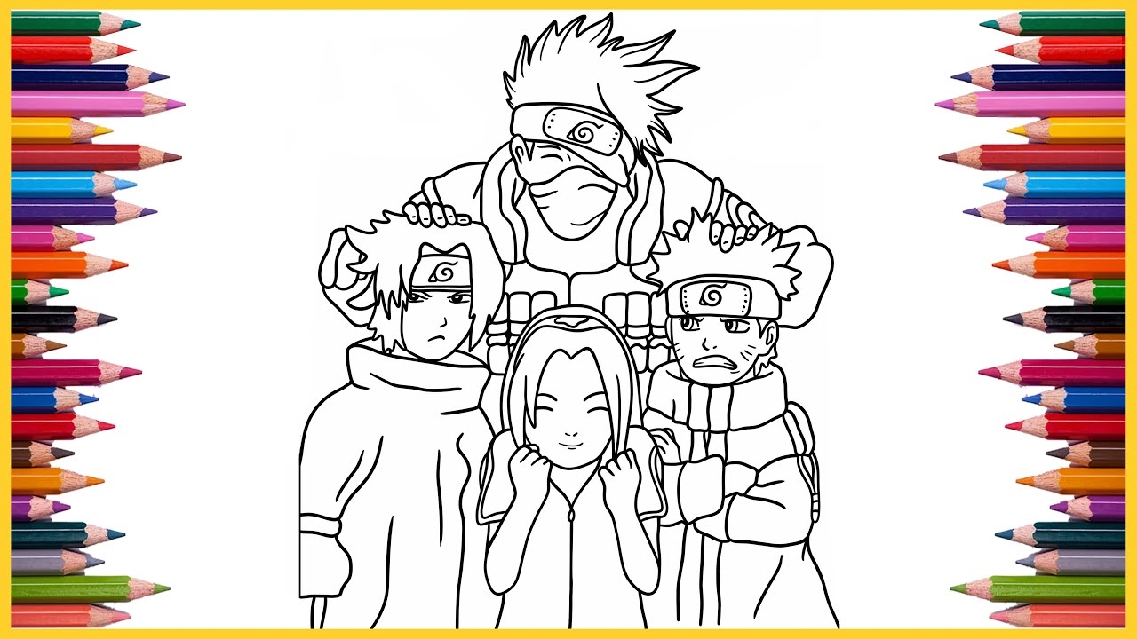 Naruto Coloring Page Coloring Naruto Characters Naruto Coloring Book Draw And Colors YouTube