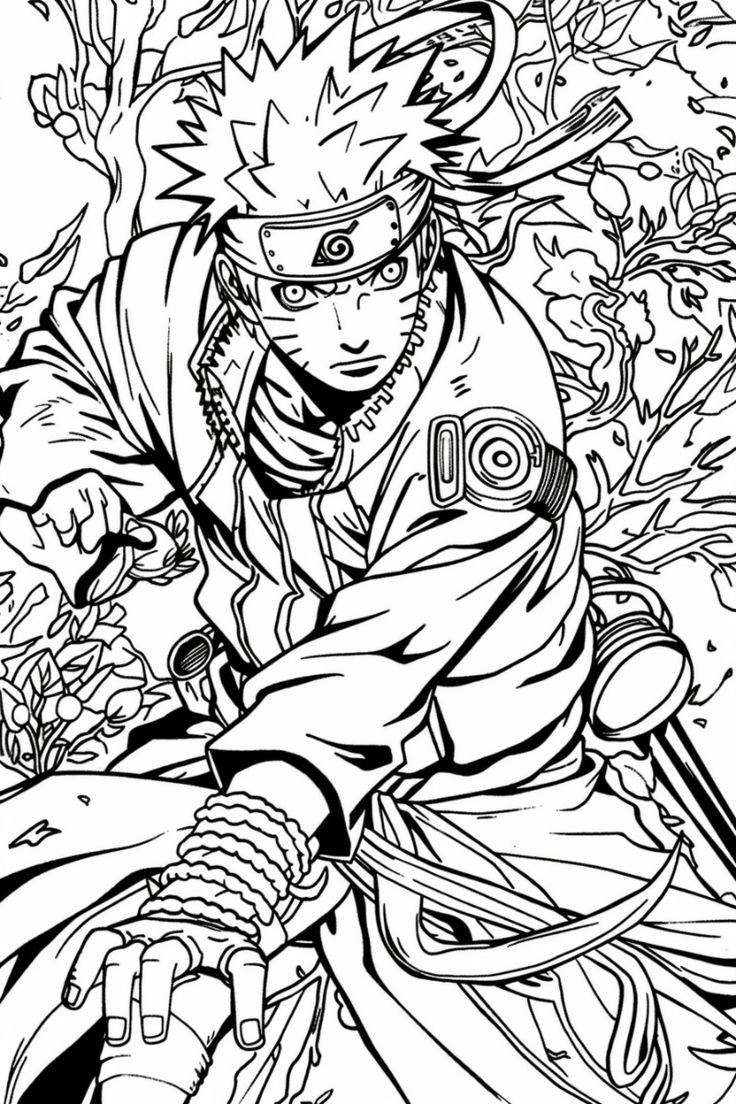 coloring pages naruto