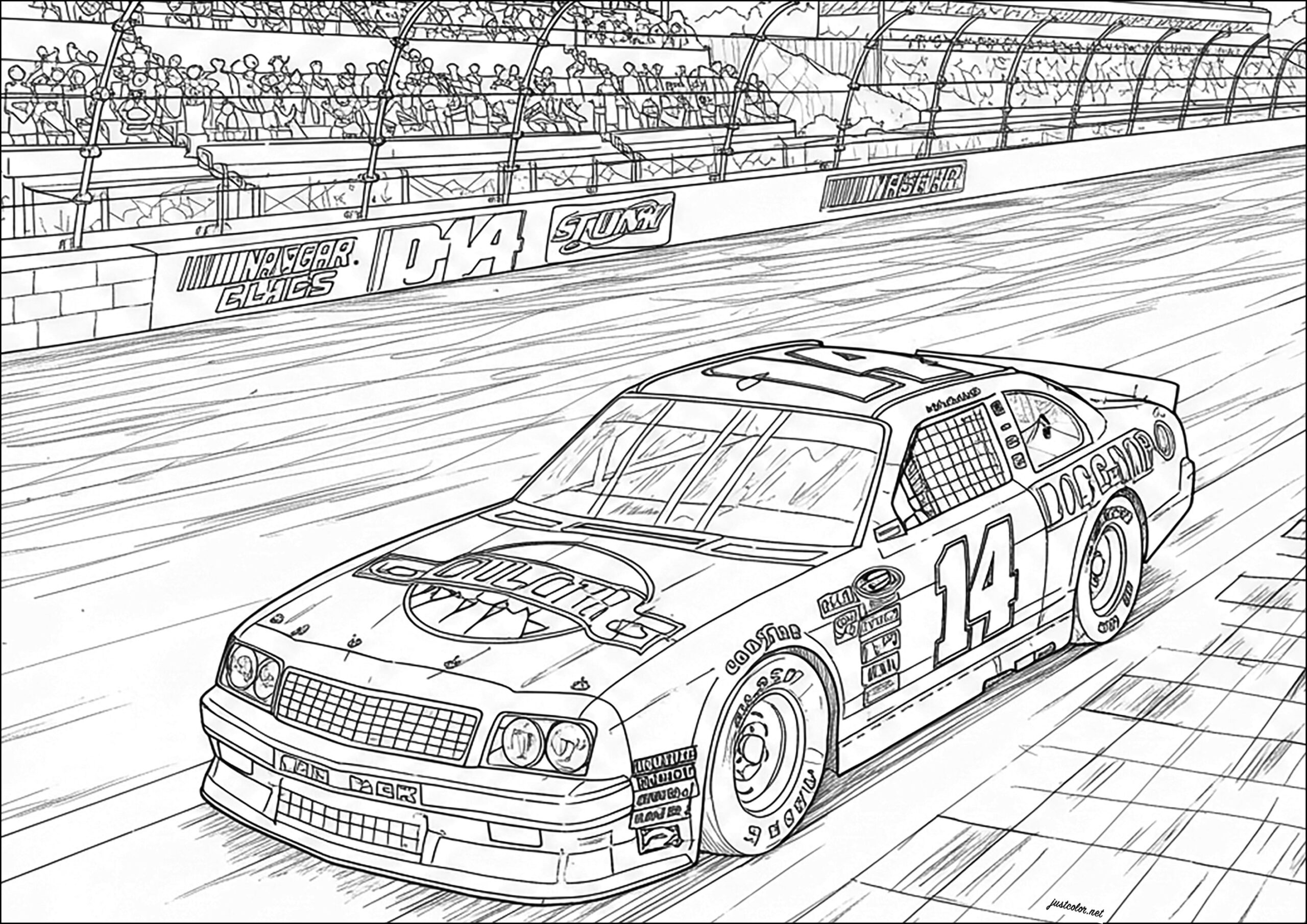 race car coloring page