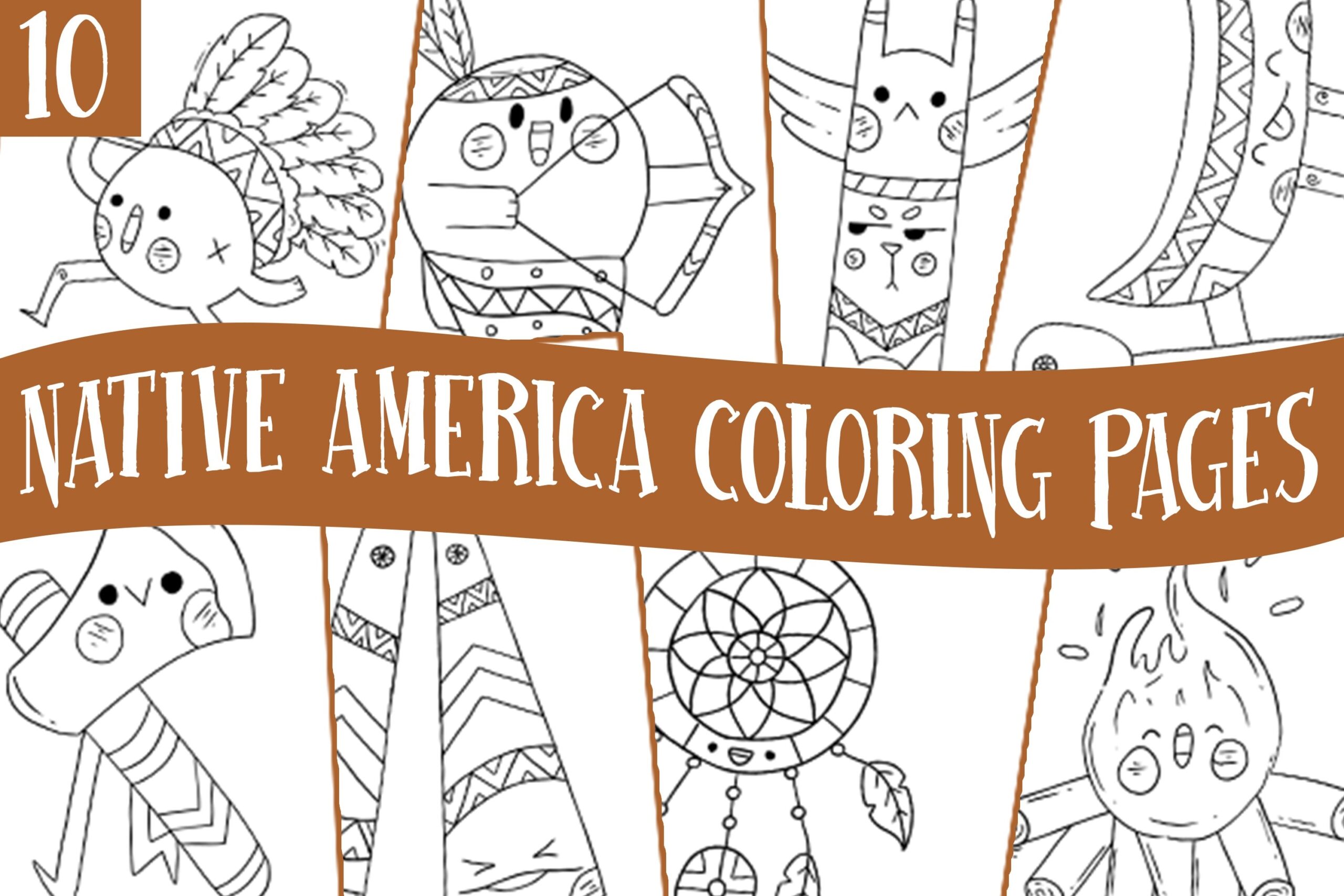 native american coloring pages for preschoolers