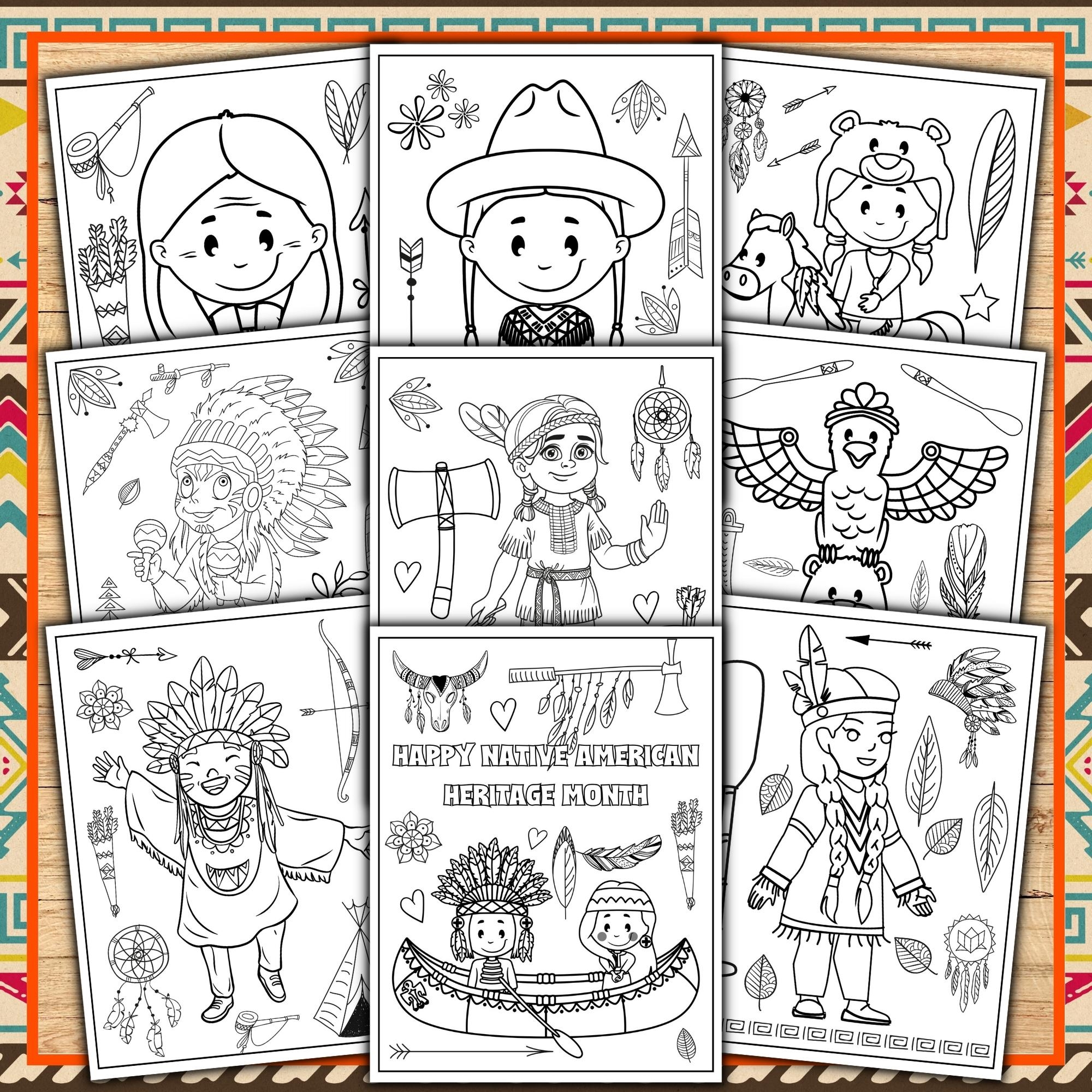 Native American Heritage Month Coloring Pages November Activities Worksheets Made By Teachers