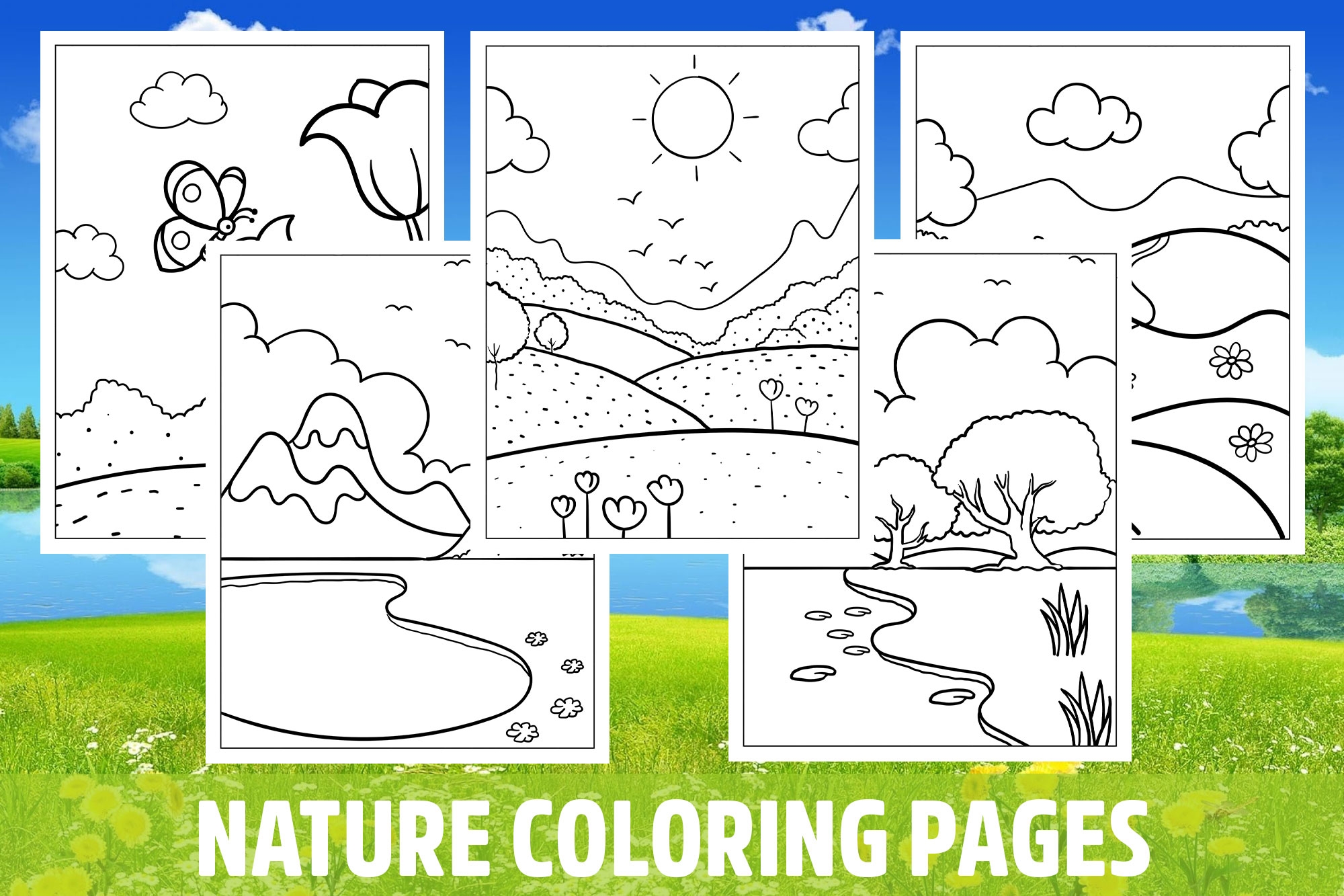 Nature Coloring Pages For Kids Girls Boys Teens Birthday School Activity Made By Teachers