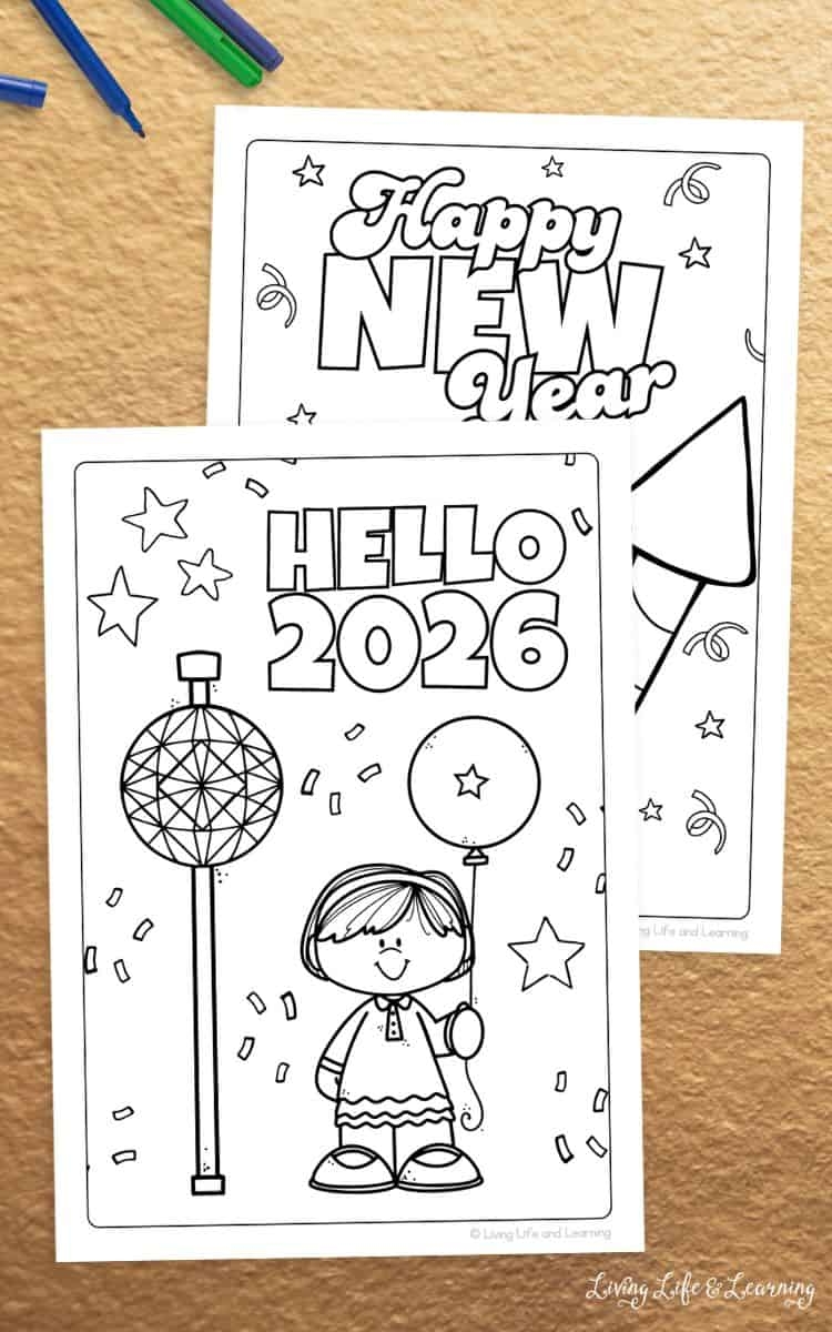preschool new years coloring pages