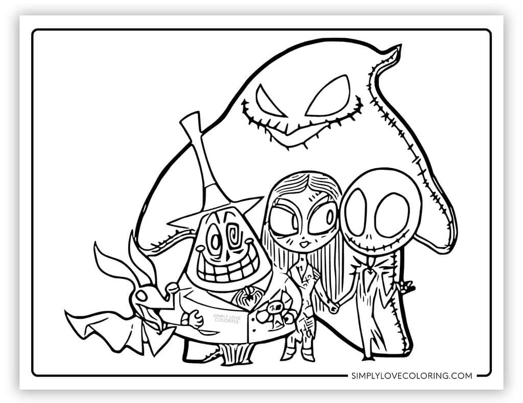 jack skellington coloring page