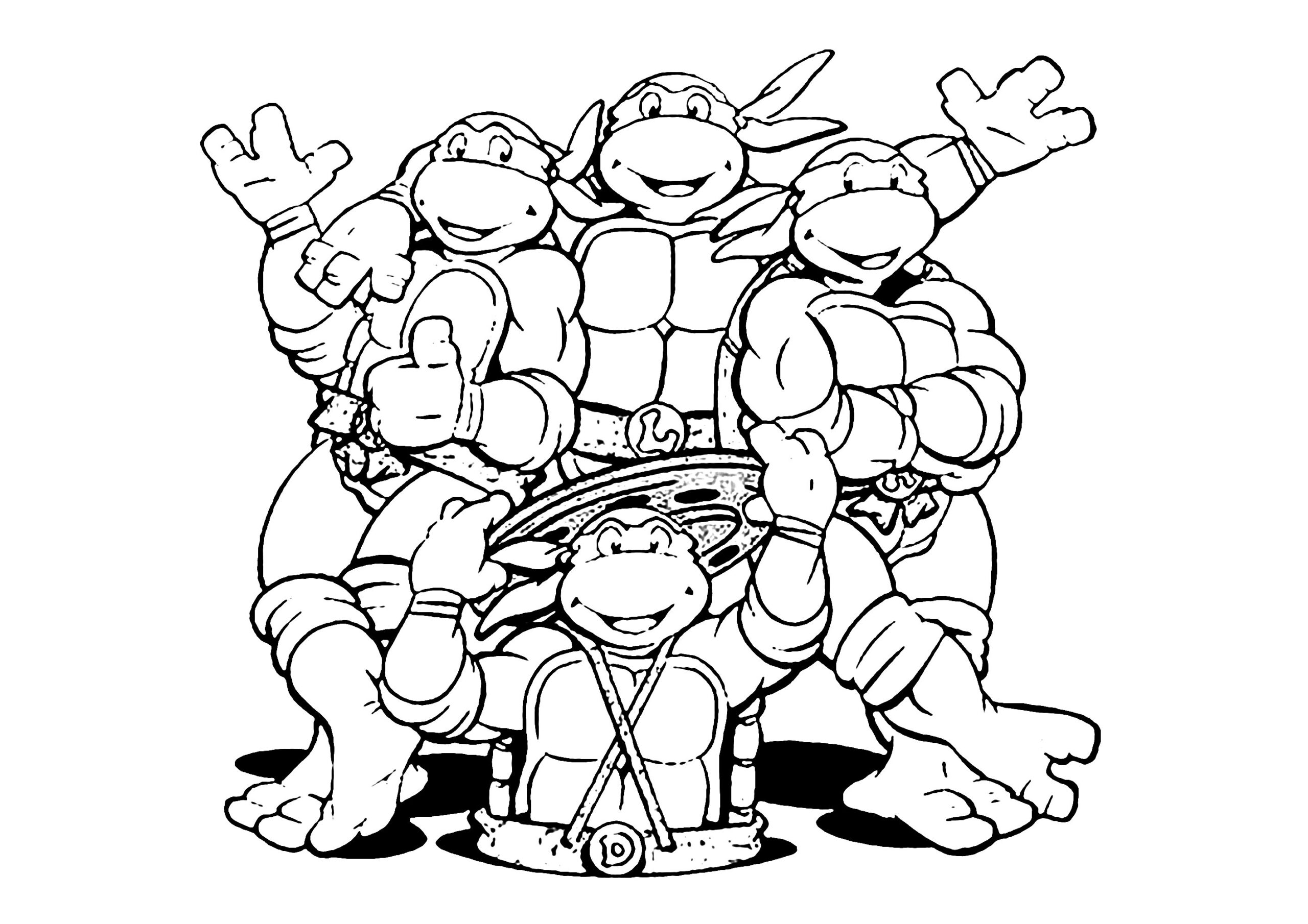 Ninja Turtles 90s Style Ninja Turtles Coloring Pages