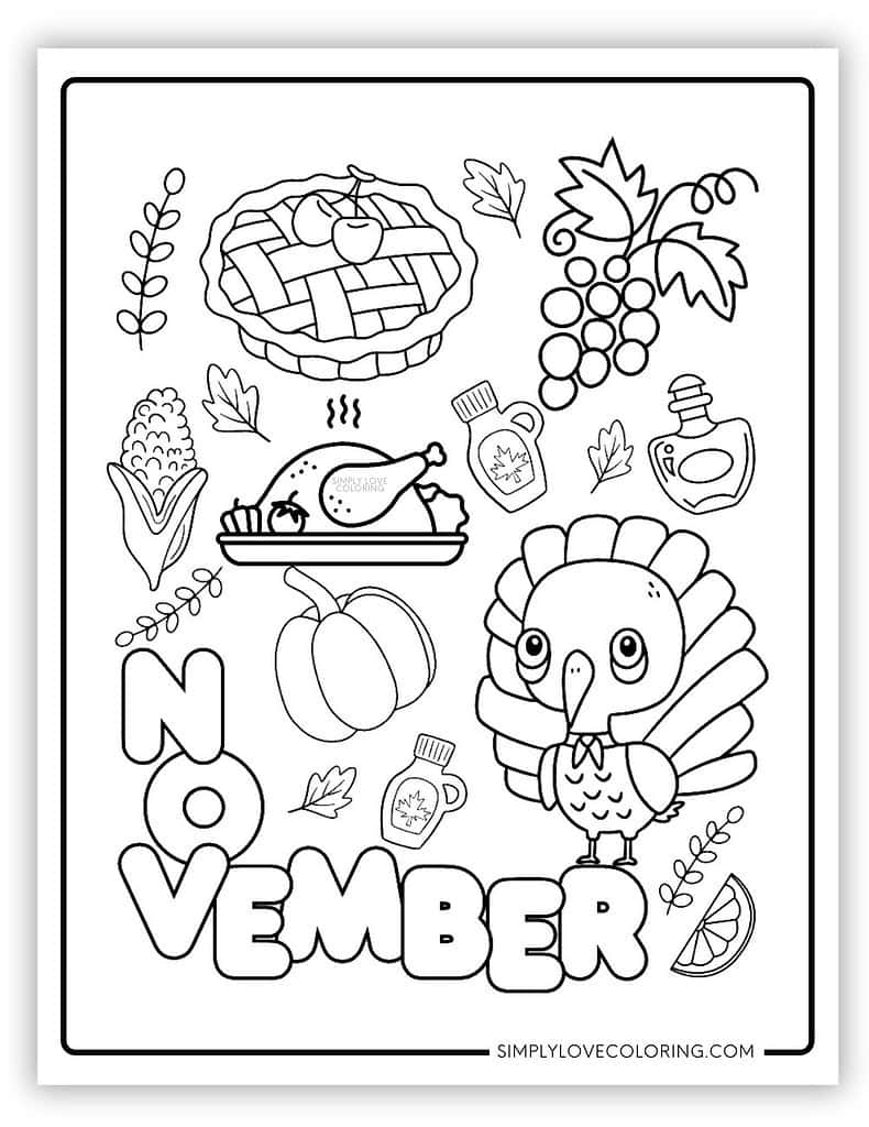 November Coloring Pages Free PDF Printables Simply Love Coloring