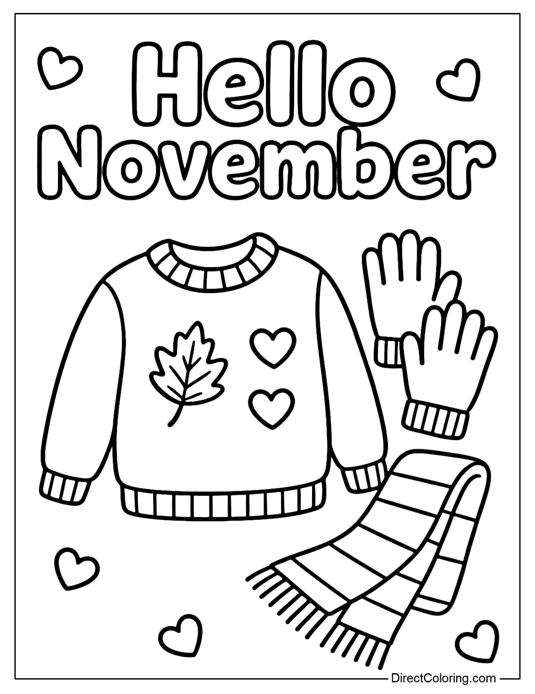 November Coloring Pages Free PDF To Download And Print