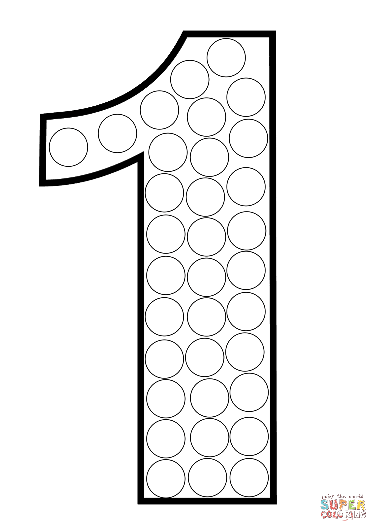 Number 1 55 Free Printable Coloring Pages