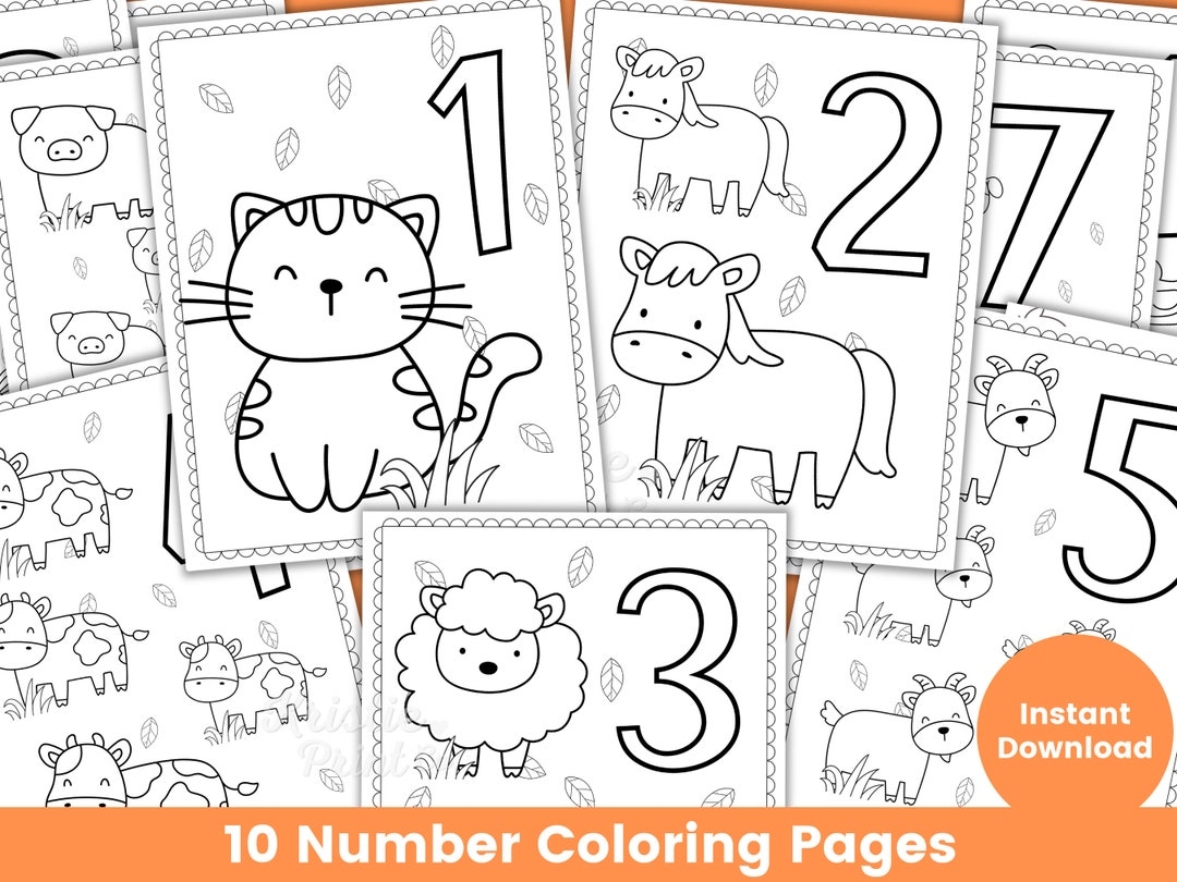 number coloring pages for preschool